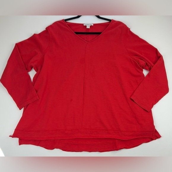 Coldwater Creek 100% Indian Cotton V Neck Blouse Womens 2X - Picture 9 of 9